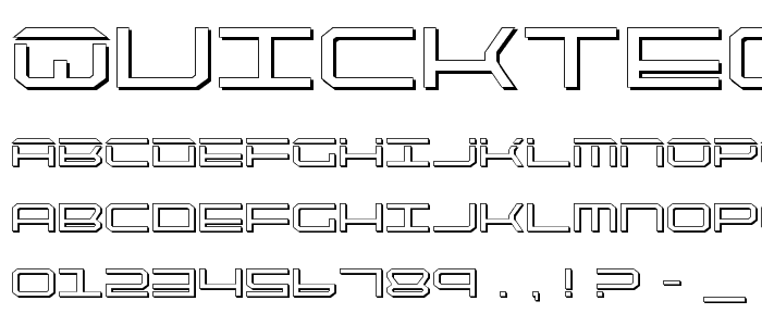 QuickTech Shadow font